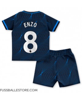 Günstige Chelsea Enzo Fernandez #8 Auswärts Trikotsatzt Kinder 2023-24 Kurzarm (+ Kurze Hosen)